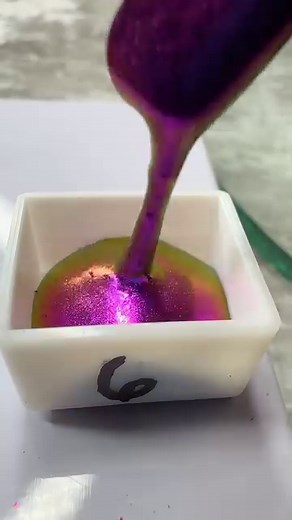 19K views · 450 reactions | Number 6  Making watercolour paints using super colour shifting chrome mica powder and liquid gum Arabic ❤️ . . . | electricmandala | Facebook