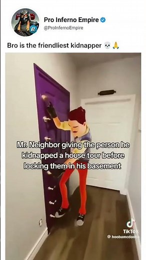 Bro is the friendliest kidnapper 💀🙏 #helloneighbor #dagames #fyp