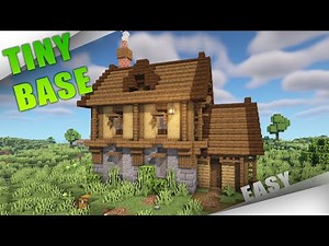 How To Build a Quick and EASY Survival STARTER BASE for 1 Player Minecraft TUTORIAL