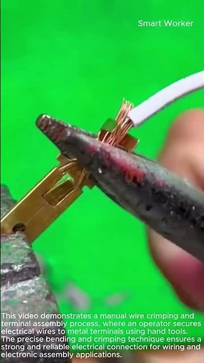 Manual Wire Crimping and Terminal Assembly Process #worker #process #crimping #electronics #tools