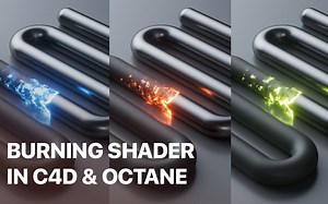 C4D + OC制作燃烧燃尽动画材质效果