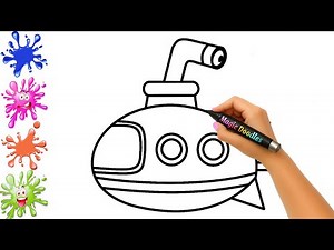 Cute Submarine Drawing & Coloring 🐠🌊 Magic Art Comes to Life!✨ #29