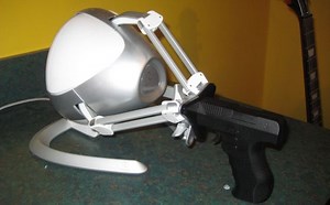 The pistol grip arrives for the Novint Falcon