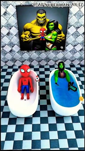 Chhota Spider-Man vs girls Hulk Pani animation challenge p_162 || #gta #spiderman #gaming ||