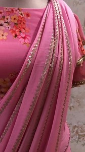 18K views · 91 reactions | Yet another beautiful shade !! Our striped signature saree with floral blouse in baby pink For orders, Kindly write to us at Varunigopen@gmail.com WhatsApp 9121017226 | Varuni Gopen Collections | Facebook