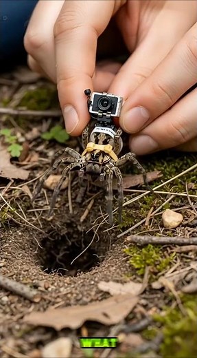 Wolf Spider Attack Caught on Camera 🕷️ | Nature’s Silent Hunter #Shorts