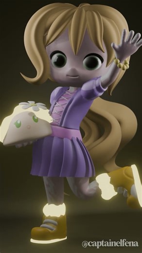 Day 2 of Modelling Disney Outfits in Blender - Rapunzel
