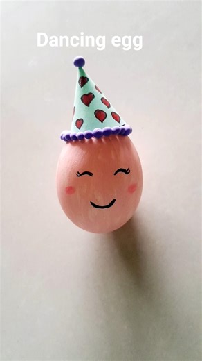 Diy cute dancing egg using egg shell 🥚 #diy #easy #cute #egg shell #craft #dancingegg #shorts #fun