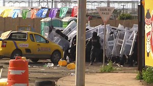 Truck rams police officers during Mexico gas protest