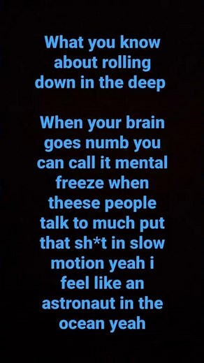 Rolling down in the deep lyrics