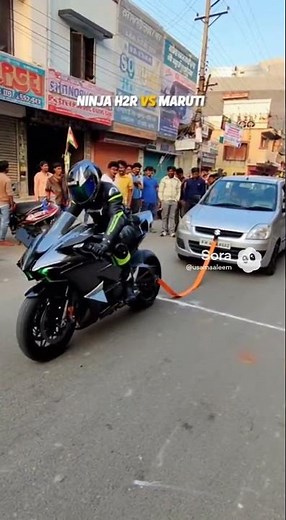 Kawasaki Ninjha H3r vs Suzuki Maruti