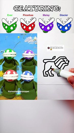 #duet with @createhues 🦁 #piranhaplant #puppeteer #piranhaplantpuppet #puppettiktok #puppetry