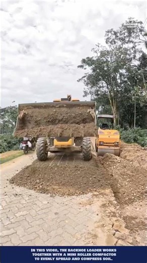 Perfect Combination Machine: Road Leveling and Soil Compaction Innovation #machineinnovation