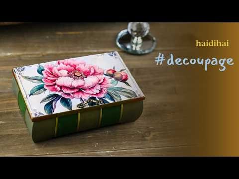 DIY Wooden Box with Rice Paper | Beginner Decoupage Tutorial