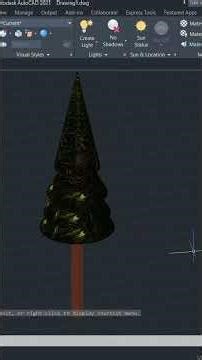 3D Christmas Tree in AutoCAD AutoCAD 3D Tutorial #autocad #autocadblocks #cadsoftware