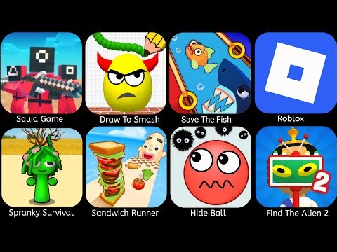 Spranky survival,Spranky Music,Squid Game,Sandwich Runner,Find The Alien,Roblox,Save The Fish