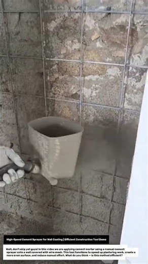 High-Speed Cement Sprayer for Wall Coating | Efficient Construction Tool Demo.