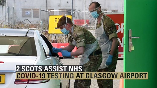 Personnel from 2 Battalion The Royal Regiment of Scotland, alongside Boots UK staff, are carrying out COVID-19 testing at Glasgow Airport. In the middle of training for deployment later this year, they have changed roles to support front line staff and keyworkers in the response to COVID-19. #InThisTogether #Coronavirus | British Army