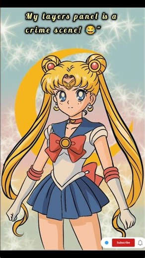 Sailor Moon Transformation Art ✨ Usagi Tsukino Speedpaint #anime #shorts#shortsfeed #sailormoon