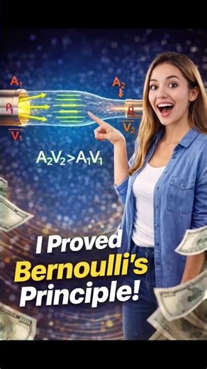Bernoulli’s Principle in Real Life | Physics Short #physics #science #youtubeshorts #sciencefacts