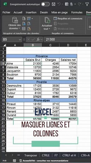 Excel How to Hide Rows and Columns Automatically
