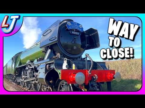 Two Friends Enjoy A Day Trip at The Railway (Flying Scotsman at the Watercress Line)