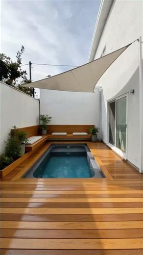 Luxury Backyard Plunge Pool Transformation 😍 Small Courtyard Design #shorts