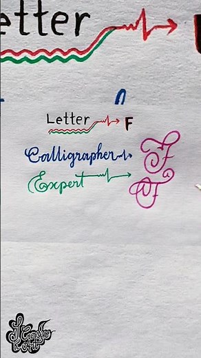 How to write stylish in calligraphy | 'F' letter | Cursive handwriting style