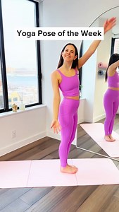 Yoga pose of the week has arrived and it’s a grounding position that also challenges balance and alignment🧘‍♀️ Warrior I is a classic vinyasa that always makes me feel strong, powerful and centered💜 A Warrior I myth is that your hips needs to be completely forward like when you’re in high lunge, but because your back heel is rooted down, your hips are not going to be like headlights on a car🚘 The cue is to turn your hips toward the front of the mat, but not at the front of the mat because the