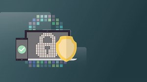 Download Secure payment online digital wallet, mobile wallet safety, business man with computer VPN virtual private network internet cyber security cyber crime protection. for free