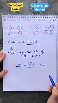 How to Calculate Mode | Individual Series | Central Tendency#statistics #economics #numericals #cbse