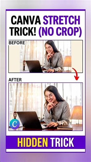 How to Stretch Photo in Canva | Canva hidden features #canvatutorial