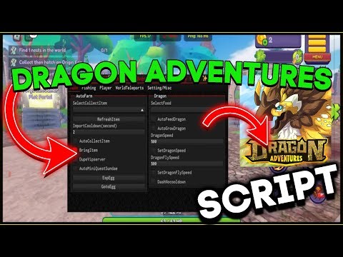 Dragon Adventures Script / Hack GUI | Auto Farm, Find Eggs, Auto Fish, Auto Eat & More