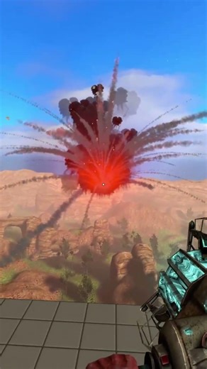 Testing Volcano Bomb into the Desert