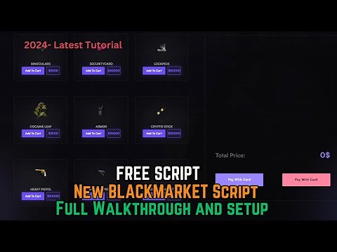 New BLACKMARKET Script 2023 | Free Illegal Script Installation | FiveM Server | 2024