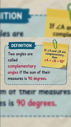 What Are Complementary Angles? | Complementary Angles | Math Clinic