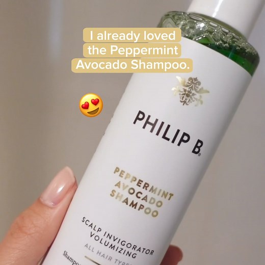 Philip B. Peppermint Avocado Collection. A global bestseller, gives hair a fuller, more voluminous look and leaves your scalp feeling tingly-fresh. | Philip B. Botanicals