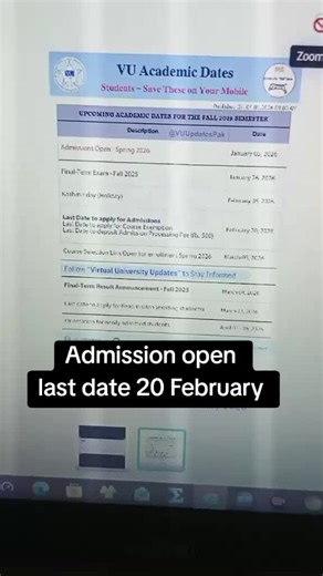 Admission Open at Virtual University - Apply Now!