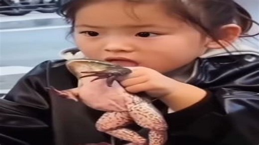 WATCH: Girl accidentally licks frog instead of ice cream, video goes viral