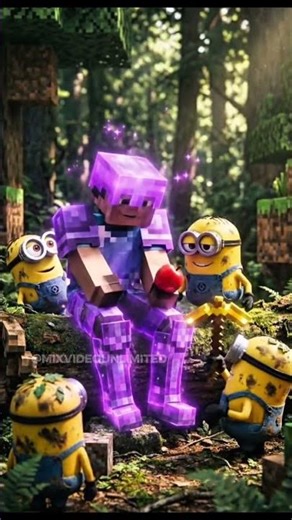 Steve's & Minions Funny Moment 💛 - Minecraft Animation #minecraft #minions