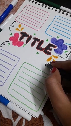 TITLE page ideas for projects🍁|#art #youtubeshorts #drawing #painting #shorts #titlepage #trending