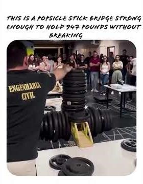Popsicle stick bridge hold 947 pounds without breaking ⛓️‍💥
