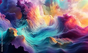 Abstract Colorful Landscape Stock Video