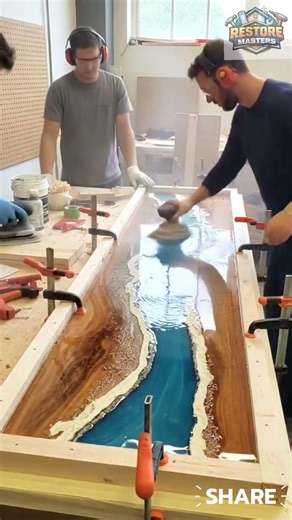 From Raw Wood to Luxury River Table – Satisfying Build Timelapse”