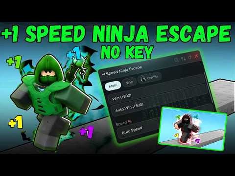 +1 Speed Ninja Escape Script 2026 - Auto Farm Wins, Auto Rebirth & Fast Level Up