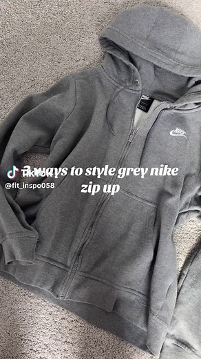 Stylish Grey Nike Zip Up Outfit Ideas