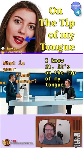 On the tip of my tongue 👅 An idiom to use when you forget, but ALMOST remember #learnenglish