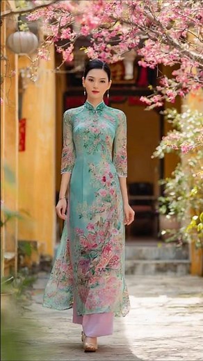 💜✨ Fashion Outfit | Traditional Vietnamese Ao Dai 02 #fashion #nhachay #phuonganh79 #beauty