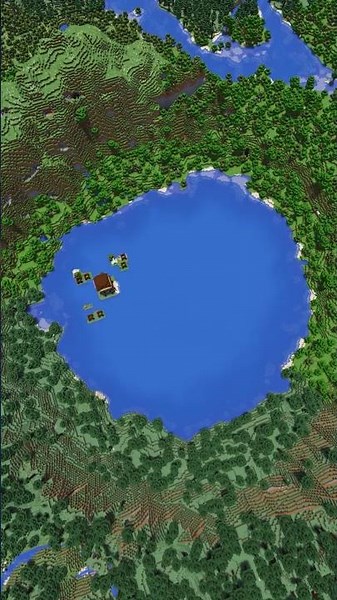 I Found a Floating Pillager Outpost Lake Minecraft Seed!