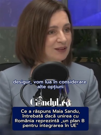 „Plan B cu România.” Două cuvinte și toată lumea a început să viseze la unire. Doar că Maia Sandu n-a spus „unire”. A spus „alte opțiuni”. Iar între cele două e o diferență cât Parlamentul de mare. Hai să vorbim serios. #bobbyd #romania #romaniavanduta #romaniateiubesc #romaniataramea